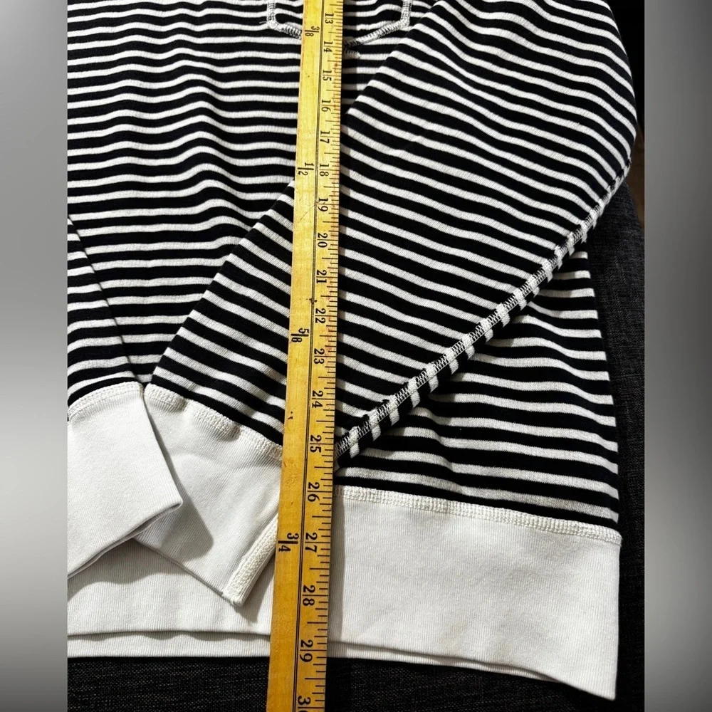 J.Crew Lightweight Sunfaded French Terry Sweatshirt in Stripe Size XL